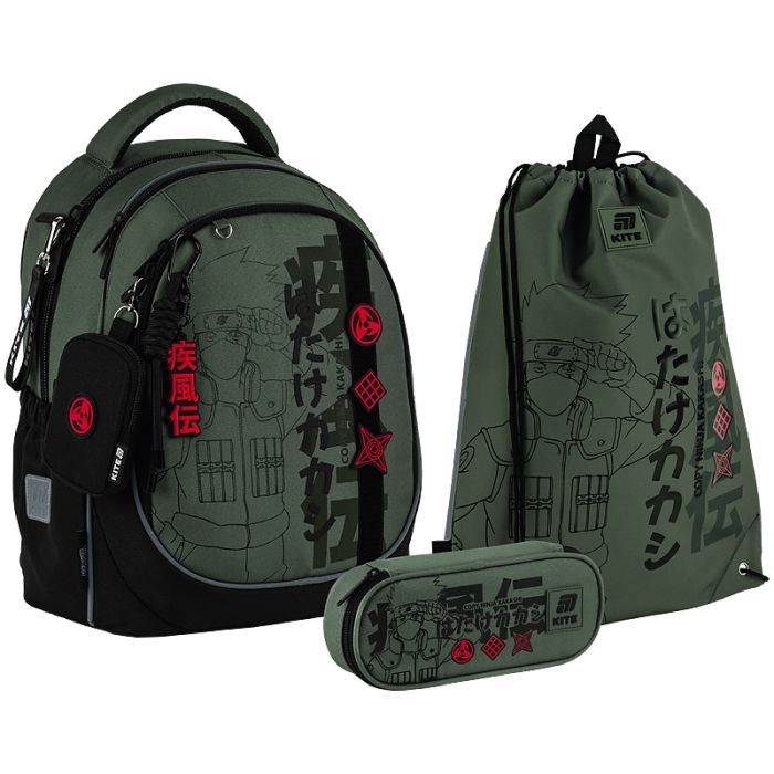 Школьный набор Kite Education Naruto Shippuden 700 (рюкзак + пенал + сумка для взуття) (SET_NR25-700M)