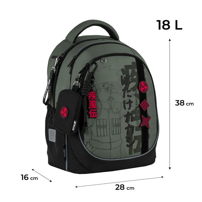 Школьный набор Kite Education Naruto Shippuden 700 (рюкзак + пенал + сумка для взуття) (SET_NR25-700M) изображение 3
