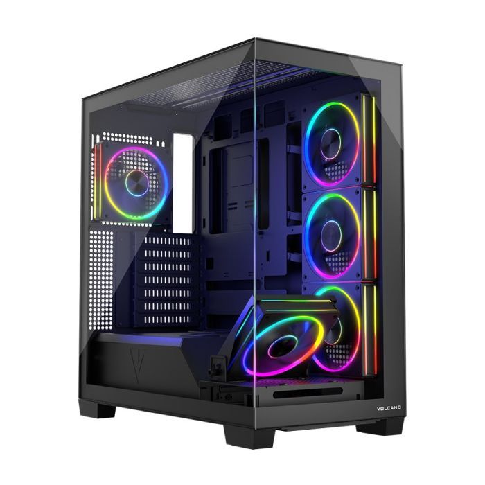 Корпус Modecom VOLCANO STELLAR ARGB MIDI 5x120mm fans BLACK (AT-STELLAR-5F-ARGB-10)
