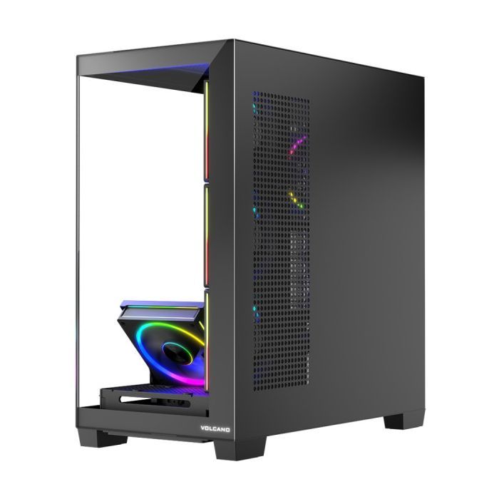 Корпус Modecom VOLCANO STELLAR ARGB MIDI 5x120mm fans BLACK (AT-STELLAR-5F-ARGB-10) изображение 3