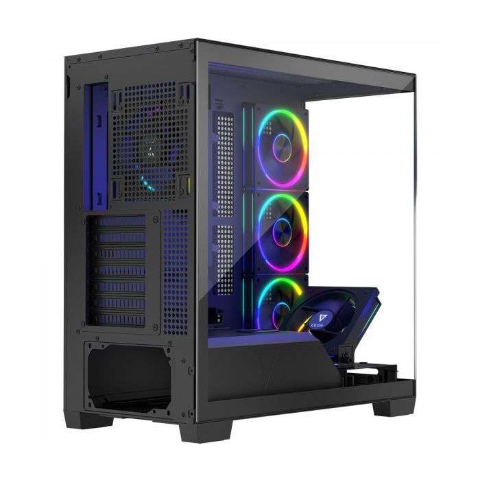 Корпус Modecom VOLCANO STELLAR ARGB MIDI 5x120mm fans BLACK (AT-STELLAR-5F-ARGB-10) изображение 4