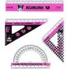 Линейка Kite набор: линейка 15 см, 2 угольника, транспортир Kuromi (HK25-282)
