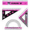 Линейка Kite набор: линейка 15 см, 2 угольника, транспортир Kuromi (HK25-282)