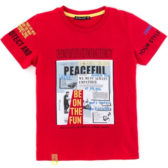 Футболка детская Blueland PEACEFUL (11016-122B-red)