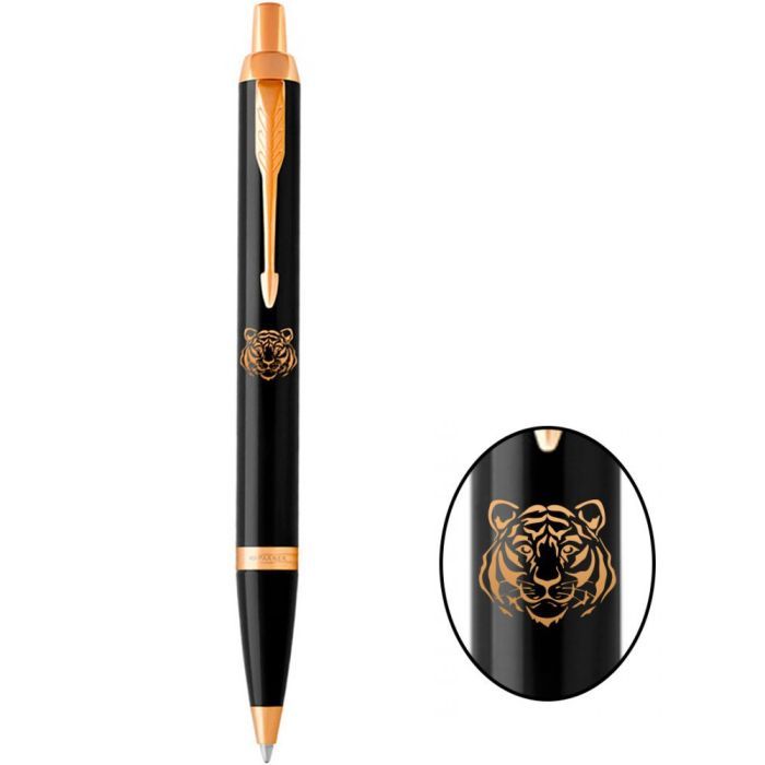 Ручка шариковая Parker IM 17 ZODIAC Black GT BP Тигр (22032_Z101y)