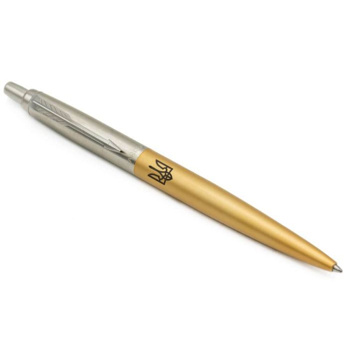 Ручка шариковая Parker JOTTER 17 XL UKRAINE Matt Gold CT BP Трезубец (13432_T001b) изображение 3