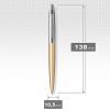 Ручка шариковая Parker JOTTER 17 XL UKRAINE Matt Gold CT BP Трезубец (13432_T001b) изображение 4