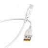Дата кабель USB 2.0 AM to USB-C 1.0m 2.4A silicone white Denmen (DM-D06T-WH) изображение 2