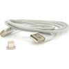 Дата кабель USB 2.0 to Lightning 1.0m 2A magnetic nylon silver Voltronic (YT-MCFB-L/S/13190/09165) зображення 2