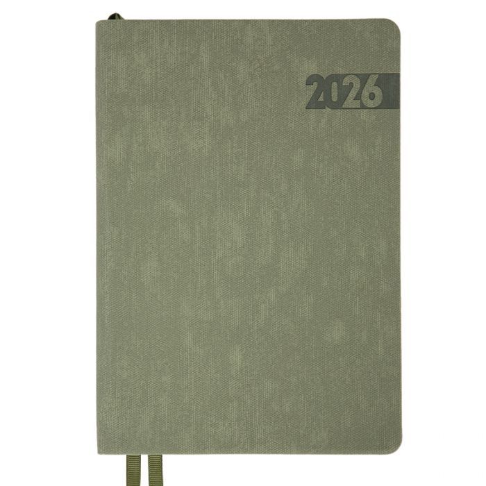 Еженедельник Leo planner А5 датированный 2026 «Boss», мягкий, хаки, 368 страниц (252635)