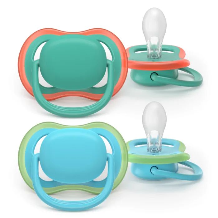 Пустушка Philips AVENT Ultra Air 6-18 місяців 2 шт, зелено-блакитна (SCF087/11)