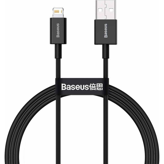 Дата кабель USB 2.0 AM to Lightning 2.0m 2.4A black Baseus (CALYS-C01)