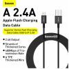 Дата кабель USB 2.0 AM to Lightning 2.0m 2.4A black Baseus (CALYS-C01) зображення 6