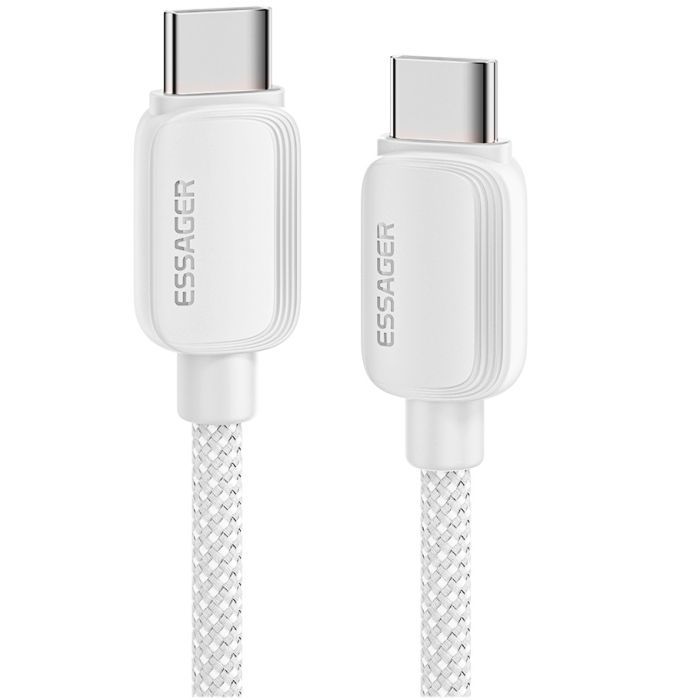 Дата кабель USB-C to USB-C 2.0m 100W white Essager (EXCTT1-WLA02-P)