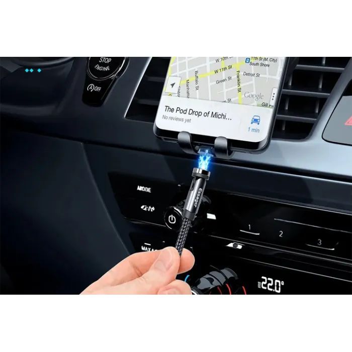 Дата кабель USB 2.0 AM to Micro 5P 1.0m magnetic black Essager (EXCCXM-WC0G) изображение 7