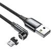 Дата кабель USB 2.0 AM to Micro 5P 1.0m magnetic black Essager (EXCCXM-WC0G)