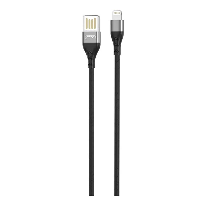 Дата кабель USB 2.0 AM to Lightning 1.0m 2.4A double-sided NB188 gray XO (6920680879694)