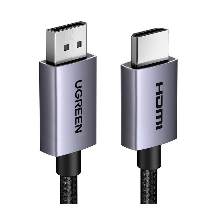 Кабель мультимедійний DisplayPort M to HDMI M 1.5m V2.0 4K30Hz DP125 black Ugreen (35841) зображення 2