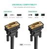Кабель мультимедійний VGA M to VGA M 1.0m VG101 black Ugreen (11673) зображення 3 Кабель мультимедійний VGA M to VGA M 1.0m VG101 black Ugreen (11673) зображення 3