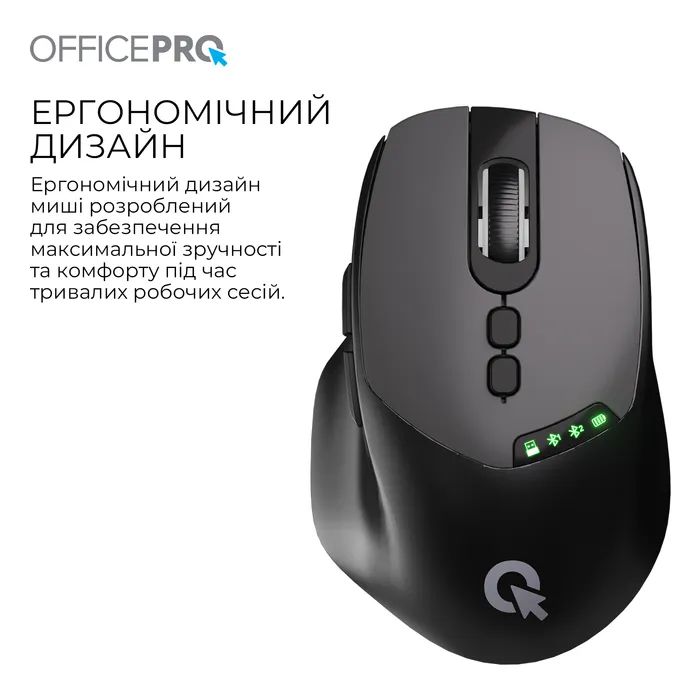 Мишка OfficePro M520B Wireless/Bluetooth Black (M520B) зображення 6