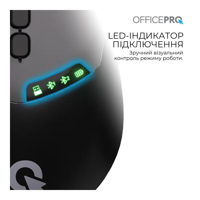 Мишка OfficePro M520B Wireless/Bluetooth Black (M520B) зображення 8