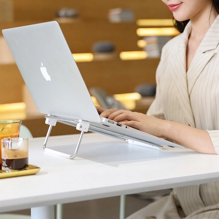 Подставка для ноутбука Ugreen LP230 Foldable Desktop Laptop Stand Silver (80348) изображение 5