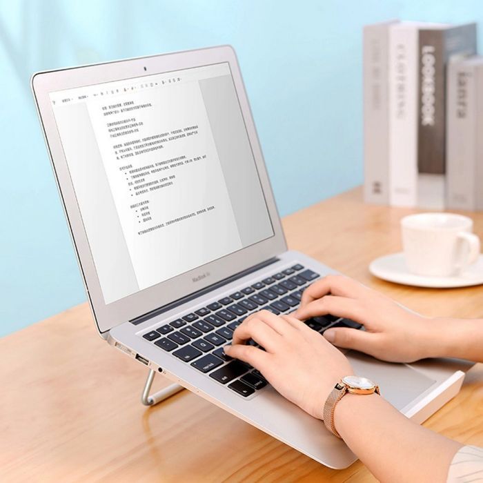 Подставка для ноутбука Ugreen LP230 Foldable Desktop Laptop Stand Silver (80348) изображение 7