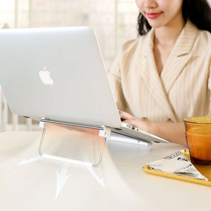 Подставка для ноутбука Ugreen LP230 Foldable Desktop Laptop Stand Silver (80348) изображение 8