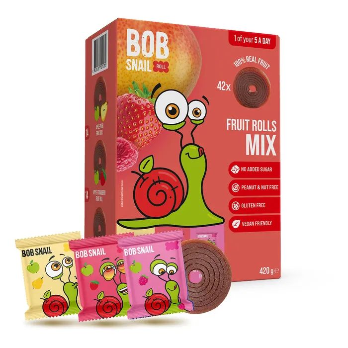 Конфета Bob Snail Fruit Rolls Mix 3 вкуса по 140 г (4820287101032) изображение 2