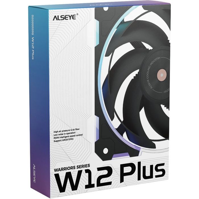 Кулер для корпуса Alseye W12-Plus-B ((Forward Blades) (S.04.07.0066) изображение 7