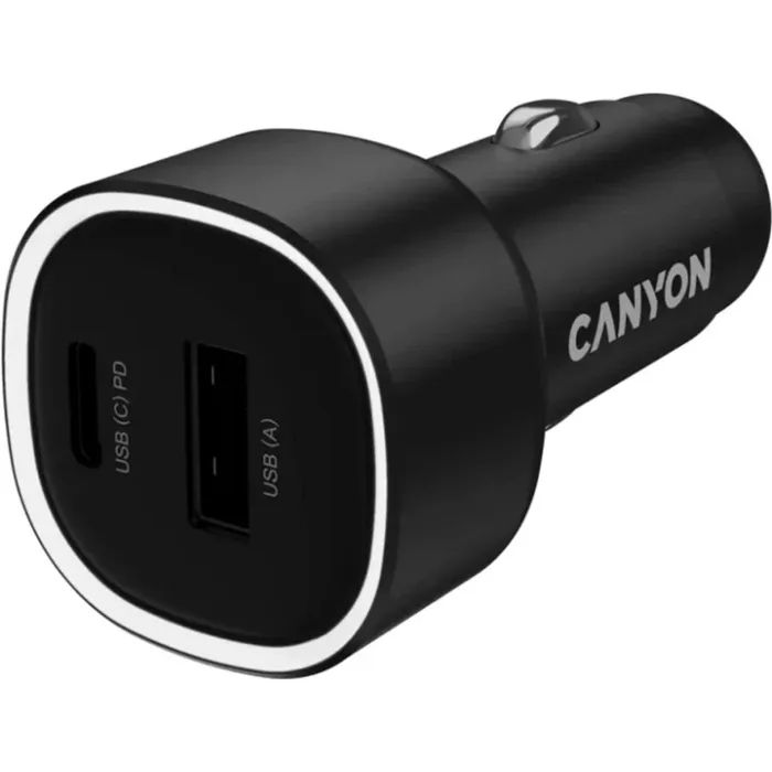 Зарядное устройство Canyon 1xUSB + 1xUSB-C PD85W black (CNE-CCABR8AC)