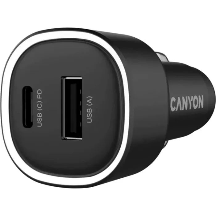 Зарядное устройство Canyon 1xUSB + 1xUSB-C PD85W black (CNE-CCABR8AC) изображение 2