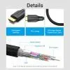 Кабель мультимедийный HDMI M to HDMI M 1.5m 8K60Hz cotton braided black Vention (AAUBG) изображение 6