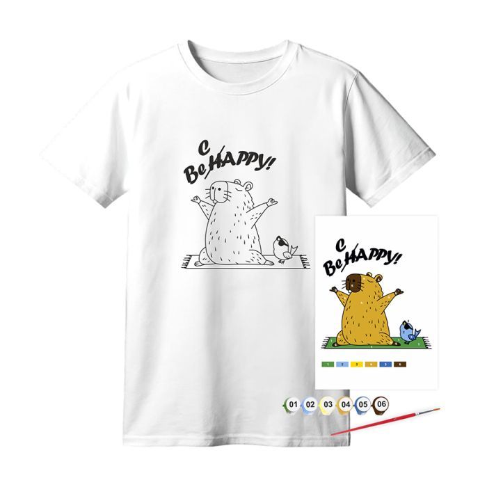 Набір для творчості Rosa футболка-розмальовка, Be Cappy, бавовна 100, розмір XS (4823098544876)