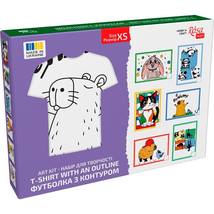 Набір для творчості Rosa футболка-розмальовка, Be Cappy, бавовна 100, розмір XS (4823098544876) зображення 3