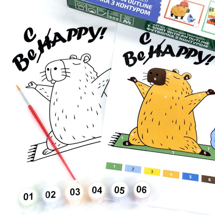 Набір для творчості Rosa футболка-розмальовка, Be Cappy, бавовна 100, розмір XS (4823098544876) зображення 4