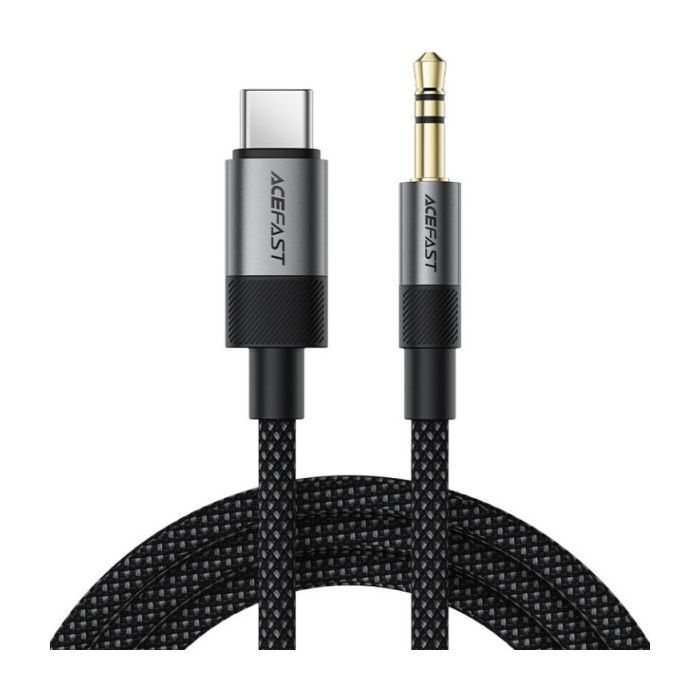 Кабель мультимедійний USB-C to 3.5mm M 0.15m black Acefast (6974316285274)