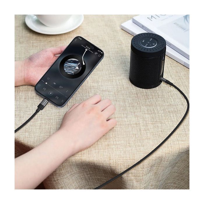 Кабель мультимедійний USB-C to 3.5mm M 0.15m black Acefast (6974316285274) зображення 5