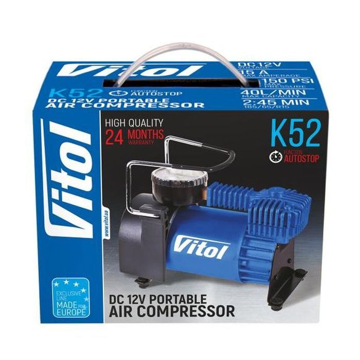 Автомобільний компресор VITOL K-52 150psi/15Amp/40л (K-52) зображення 7