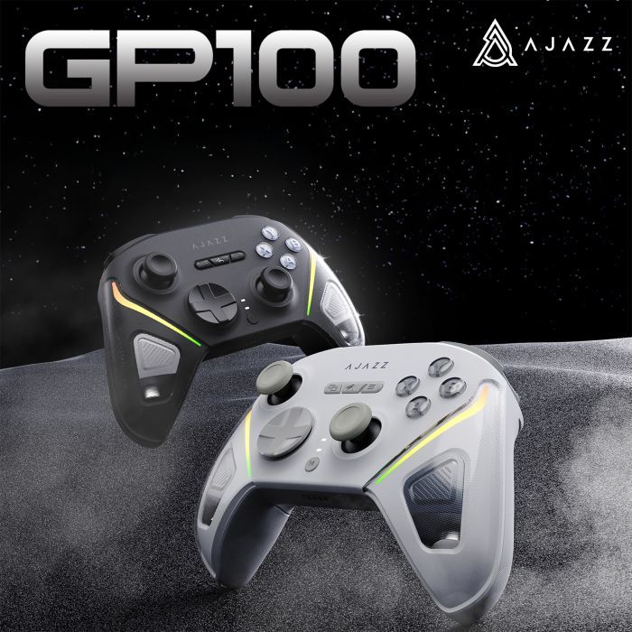 Геймпад Ajazz GP100S 2.4G/BT/USB Switch/PC/iOS/Android RGB White (GP100S-W) изображение 7