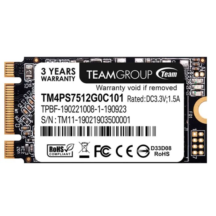 Накопитель SSD M.2 2242 512GB Team (TM4PS7512G0C101)