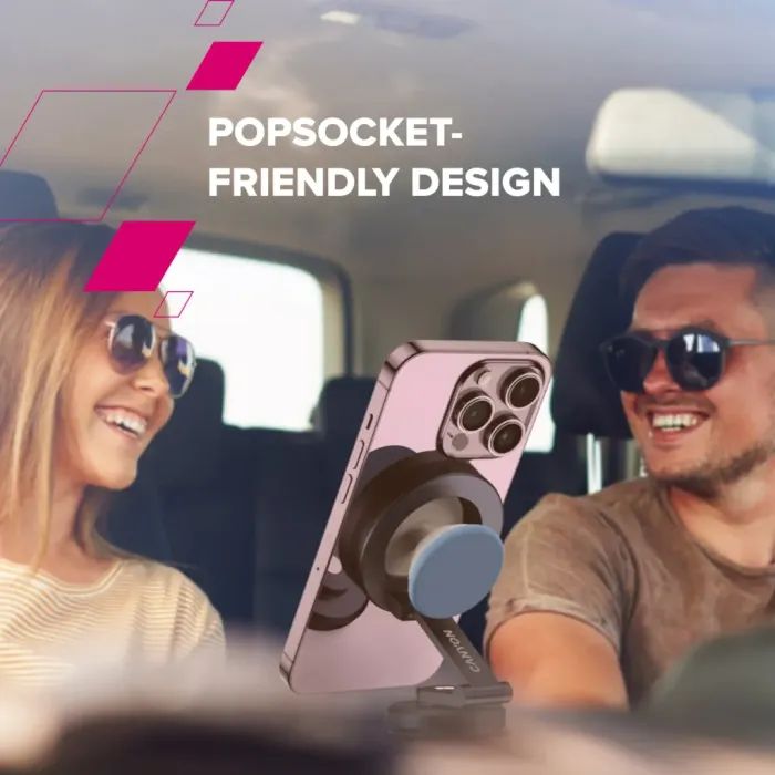 Универсальный автодержатель Canyon Magnetic phone holder OnGrip 10 aluminum Black (CNS-CCHM10) изображение 10