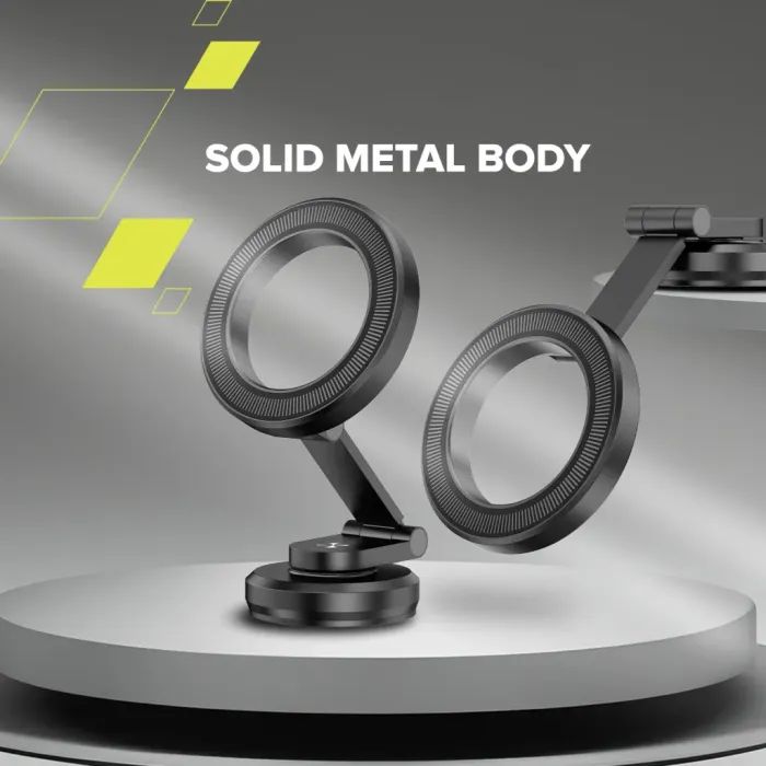 Универсальный автодержатель Canyon Magnetic phone holder OnGrip 10 aluminum Black (CNS-CCHM10) изображение 11