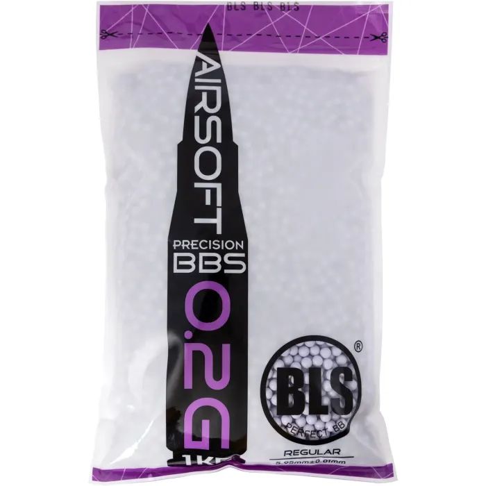 Страйкбольні кульки BLS Precision Purple 6 мм 0,2 г 1 кг (1928.00.02)