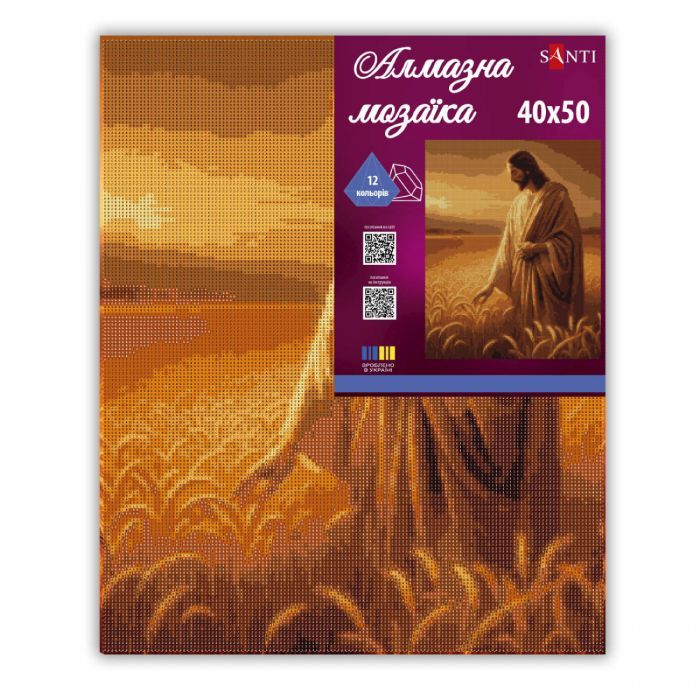 Картина по номерам Santi алмазна мозаїка "Жнива віри", 40*50см на підрамнику (956061) изображение 2