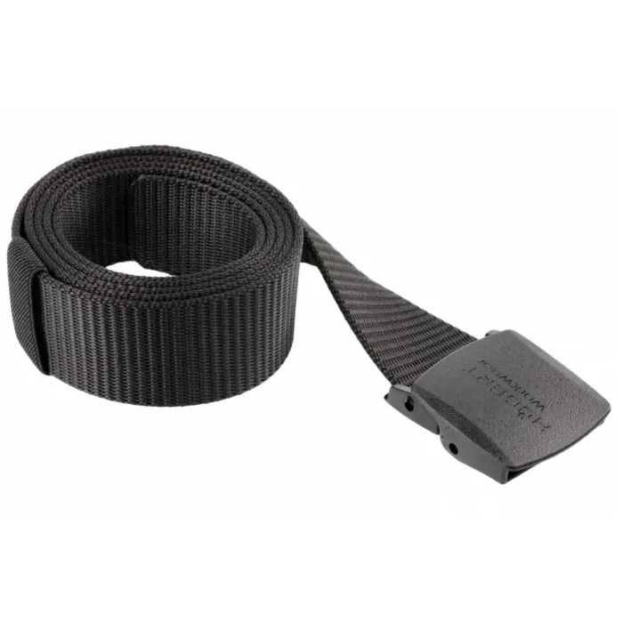 Поясной ремень Hoegert SOGEL с пластиковой пряжкой, полиэстер черный, 120см (HT5K462)