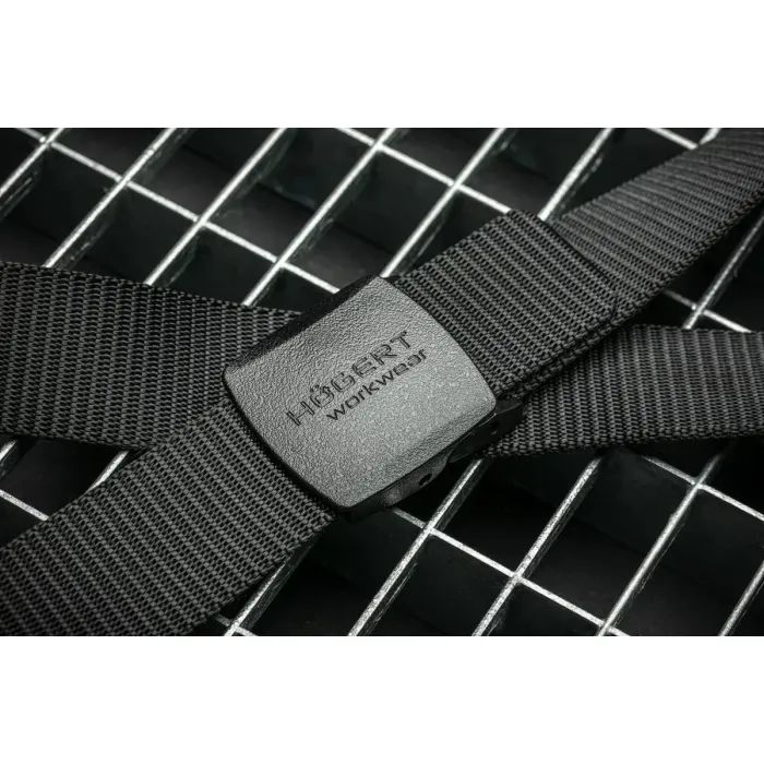 Поясной ремень Hoegert SOGEL с пластиковой пряжкой, полиэстер черный, 120см (HT5K462) изображение 2