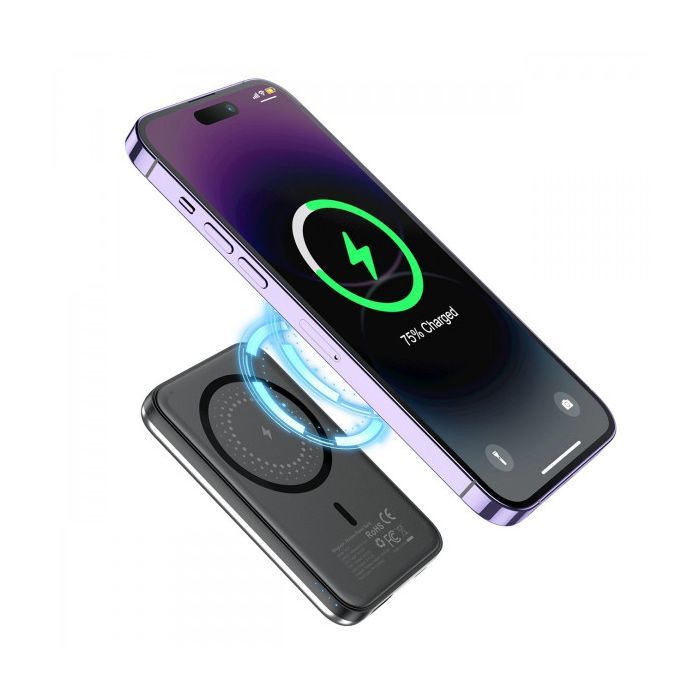 Батарея универсальная Choetech Magnetic Wireless 5000mAh 10W, USB-A,USB-C In/Out (B655 / 6932112104779) изображение 5