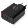 Зарядний пристрій Vinga 2xUSB-C + USB-A Display 65W (VCR65ACCDB) зображення 7