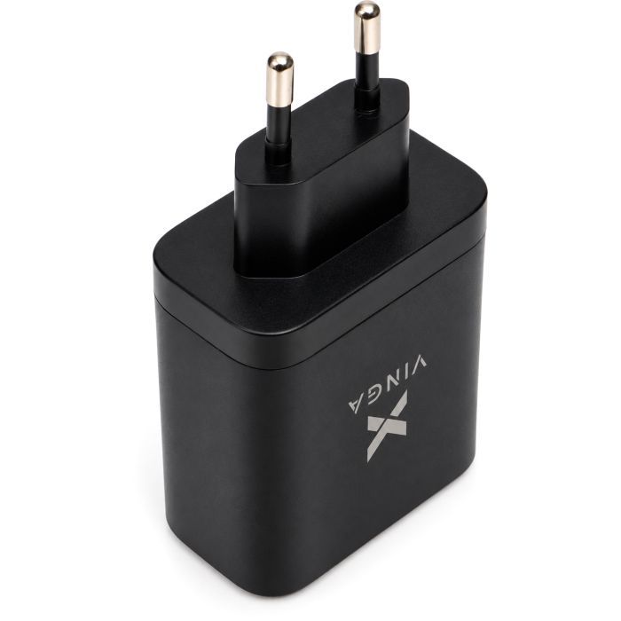 Зарядний пристрій Vinga 2xUSB-C + USB-A Display 65W (VCR65ACCDB) зображення 8